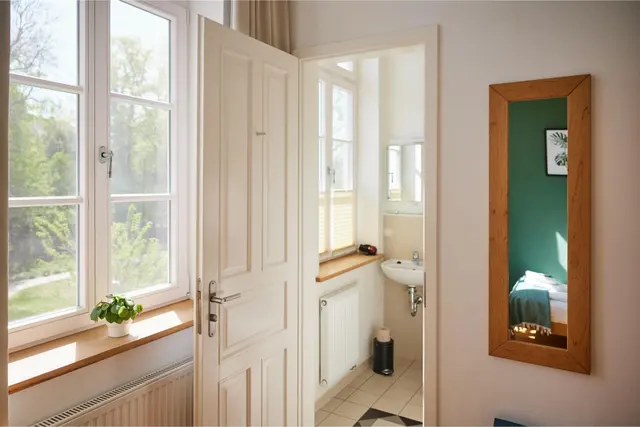 eco single room | view of the castle garden — room at ahead burghotel, Lenzen/Elbe — photo 2 of 4