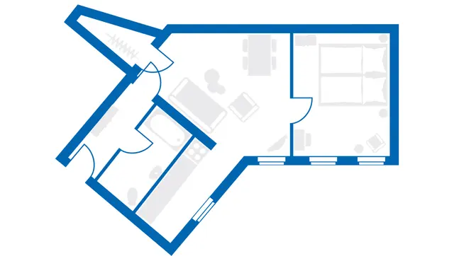 Apartment | 1 Bedroom | Backbuilding | 3rd floor — apartment at Brilliant Apartments , Berlin — photo 6 of 6