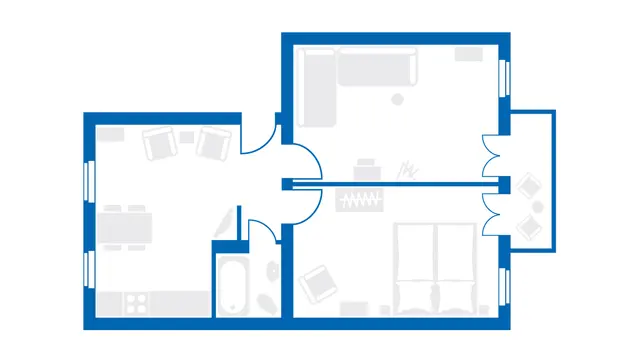 Superior Apartment | 2 Bedroom | Balcony on high floor — apartment at Brilliant Apartments , Berlin — photo 7 of 7