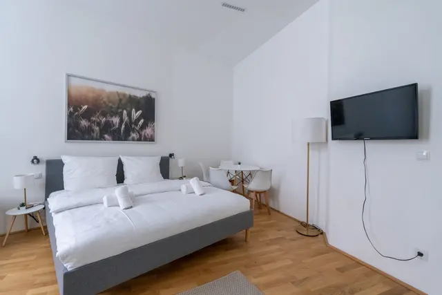 Studio | Naschmarkt | Garden view — accommodation at Cityswap Austria GmbH, Vienna — photo 2 of 17