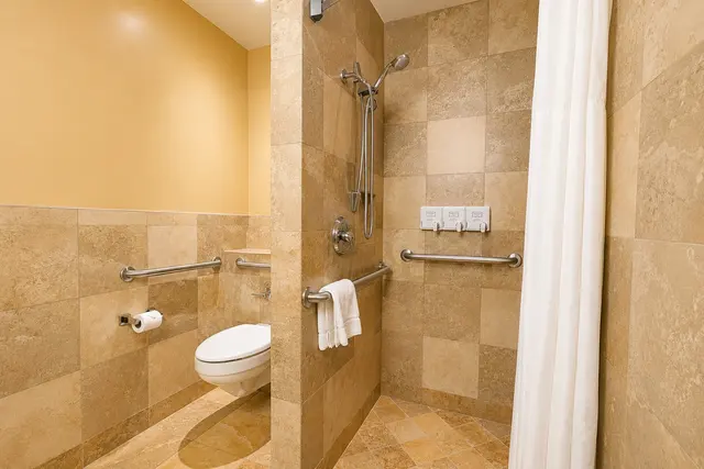 Luminary Double Queen | ADA Room and walk-in shower — room at Hollywood Hotel, Los Angeles — photo 6 of 9