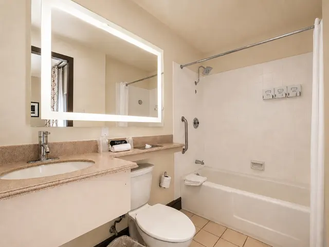 Luminary Queen | Courtyard view and bathtub — Hollywood Hotel, Los Angeles (4/7)