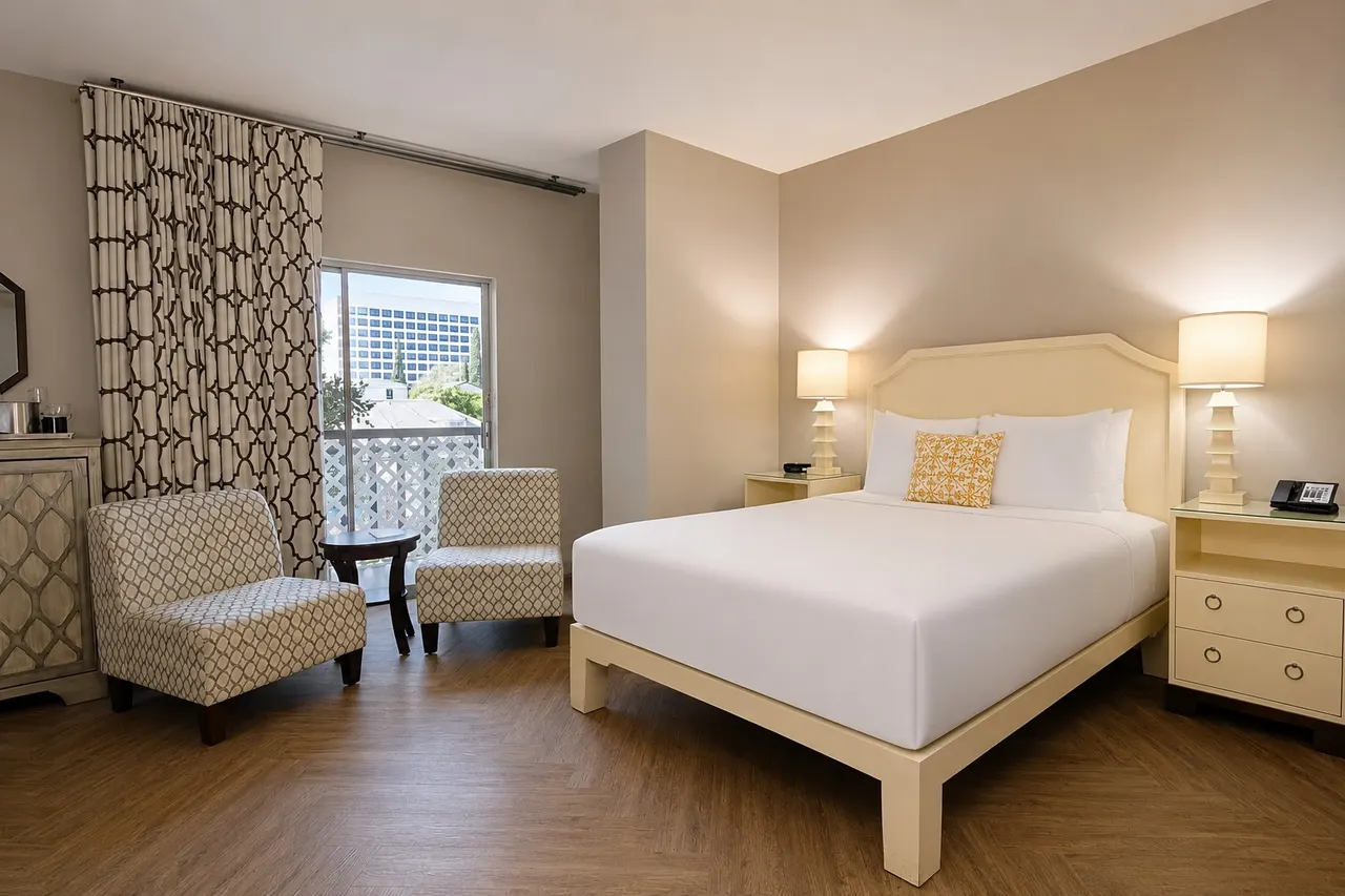 Luminary Queen | Large facing Hollywood hill – Hollywood Hotel Los Angeles