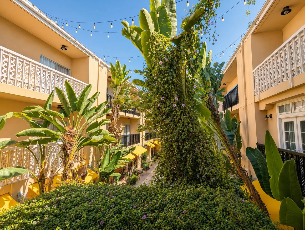 Starlet Queen | Courtyard view on second floor – Hollywood Hotel