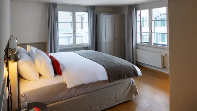 Large Double Room | View to Mountain Gemsstock – Hotel Bergidyll - Riders Haven