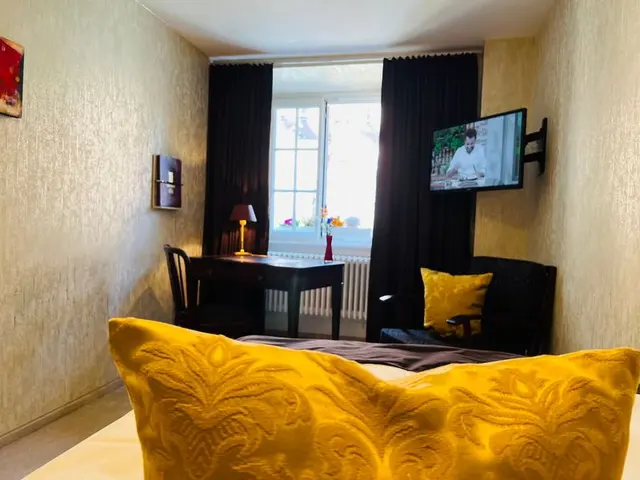 Monks' Den Experience | Single boxspring, minster view & seating area — room at Hotel Oberkirchs Weinstuben, Freiburg im Breisgau — photo 4 of 5