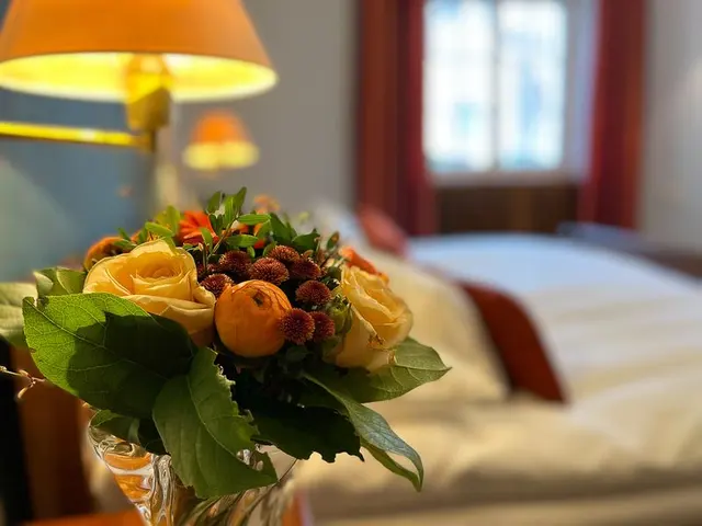 Premium Erlebnis «100% Münster» | Bester Blick auf das Münster (beide Räume der Suite) und dunkles Interieur — Hotel Oberkirchs Weinstuben, Freiburg im Breisgau (4/4)