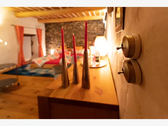 Orange Suite — room at La Vieille Maison - Halte Gourmande, Durfort et Saint Martin de Sossenac — photo 5 of 9