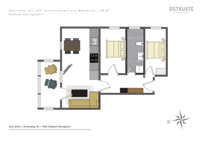 Villa Groth Nr. 9 | Deluxe Apartment — OSTKÜSTE Boutique Apartments, Seebad Ahlbeck (16/17)