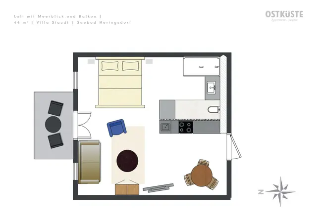 Villa Staudt No. 7 | Loft | Balcony — accommodation at OSTKÜSTE Boutique Apartments, Seebad Ahlbeck — photo 8 of 10