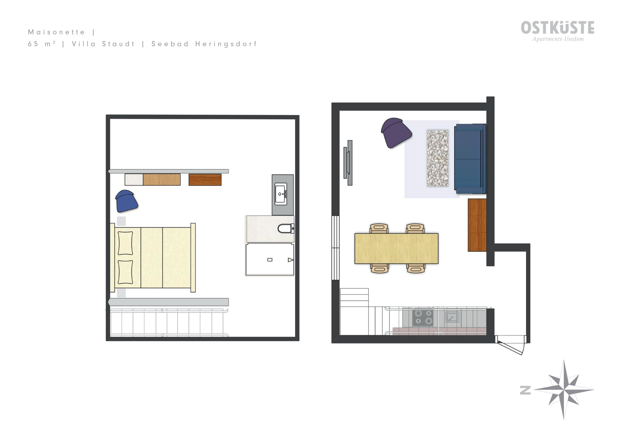 Villa Staudt No. 9 | 1 Bedroom Maisonette — OSTKÜSTE Boutique Apartments, Seebad Ahlbeck (10/12)