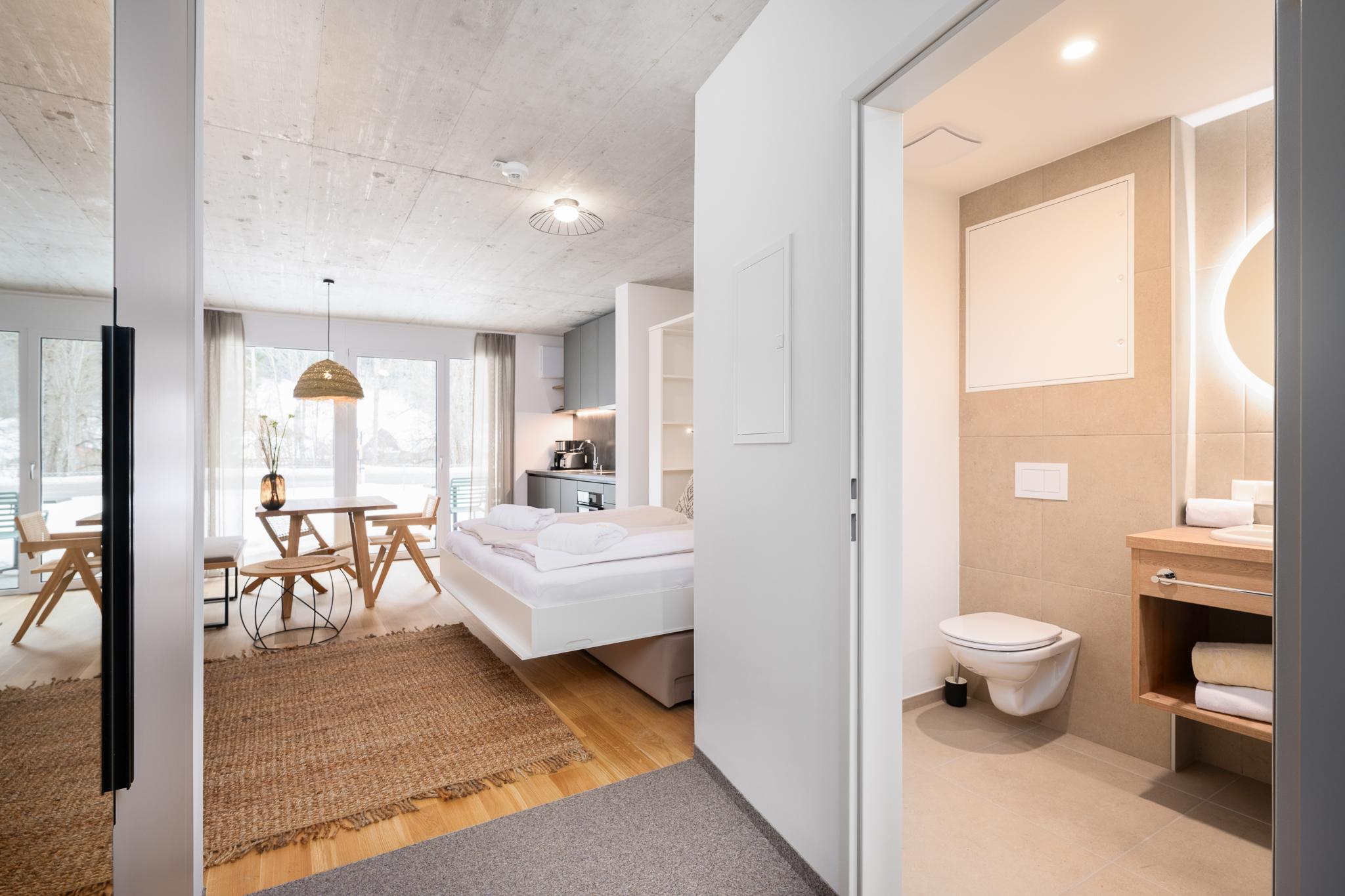 Basecamp Reiteralm 1.02 | Studio with garden | Evening sun & mountain view | Right at the Reiteralm valley station | Outdoor sauna, gym & social outdoor garden — Schladming Appartements Maria Gruber GmbH, Schladming (3/15)