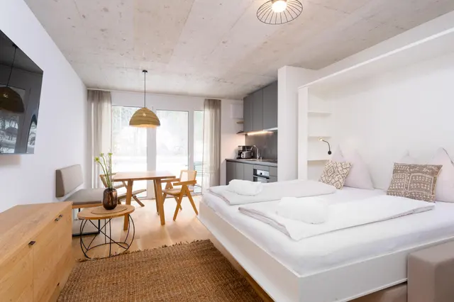 Basecamp Reiteralm 1.07 | Studio Balcony höheres Stockwerk | Abendsonne | Direkt an der Reiteralm-Talstation | Outdoor-Sauna, Gym & Social Outdoor Garden — Schladming Appartements Maria Gruber GmbH, Schladming (2/15)