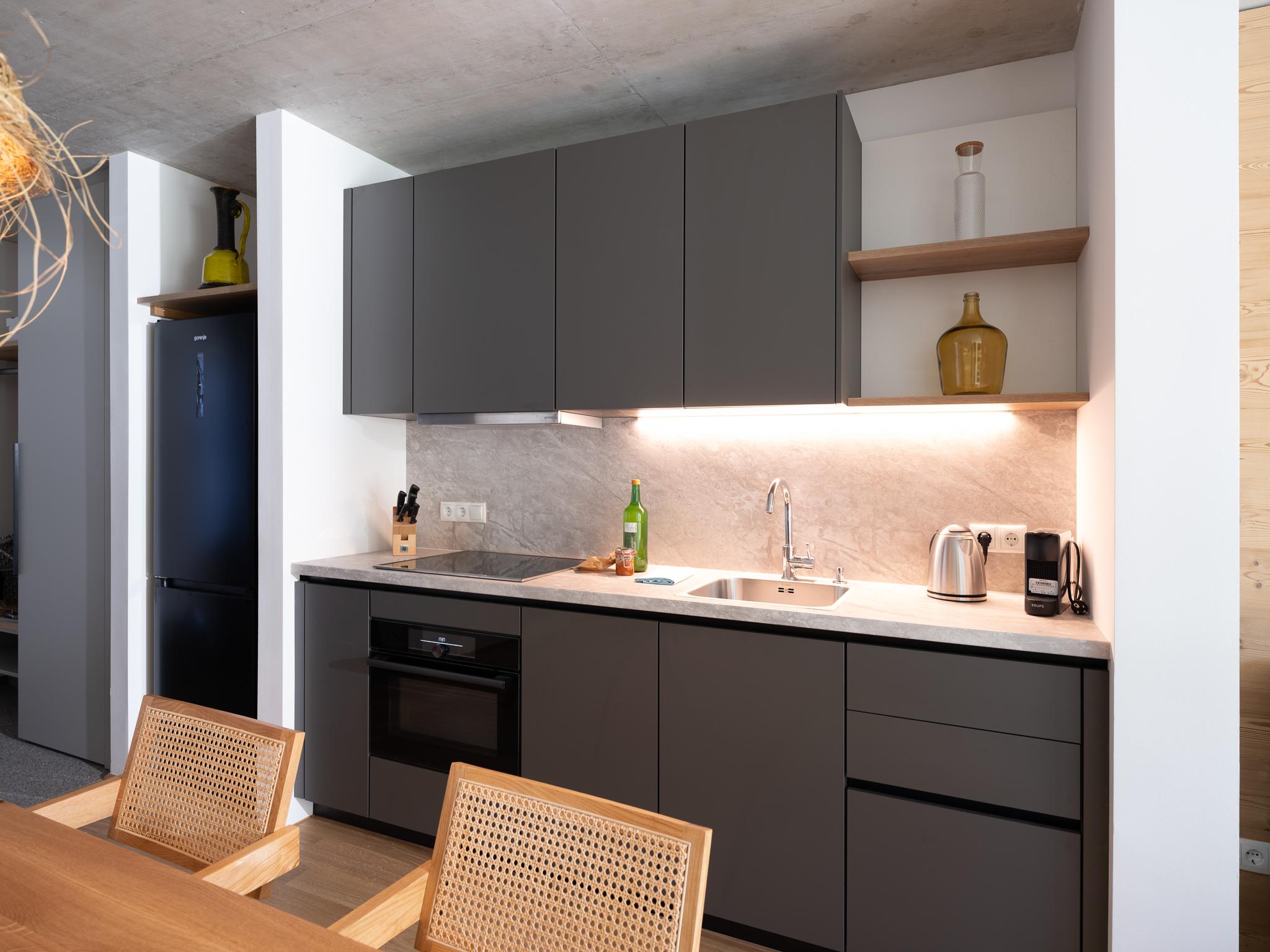 Basecamp Reiteralm 1.07 | Studio with balcony on a higher floor | Evening sun | Right at the Reiteralm valley station | Outdoor sauna, gym & social outdoor garden — apartment at Schladming Appartements Maria Gruber GmbH, Schladming — photo 4 of 15