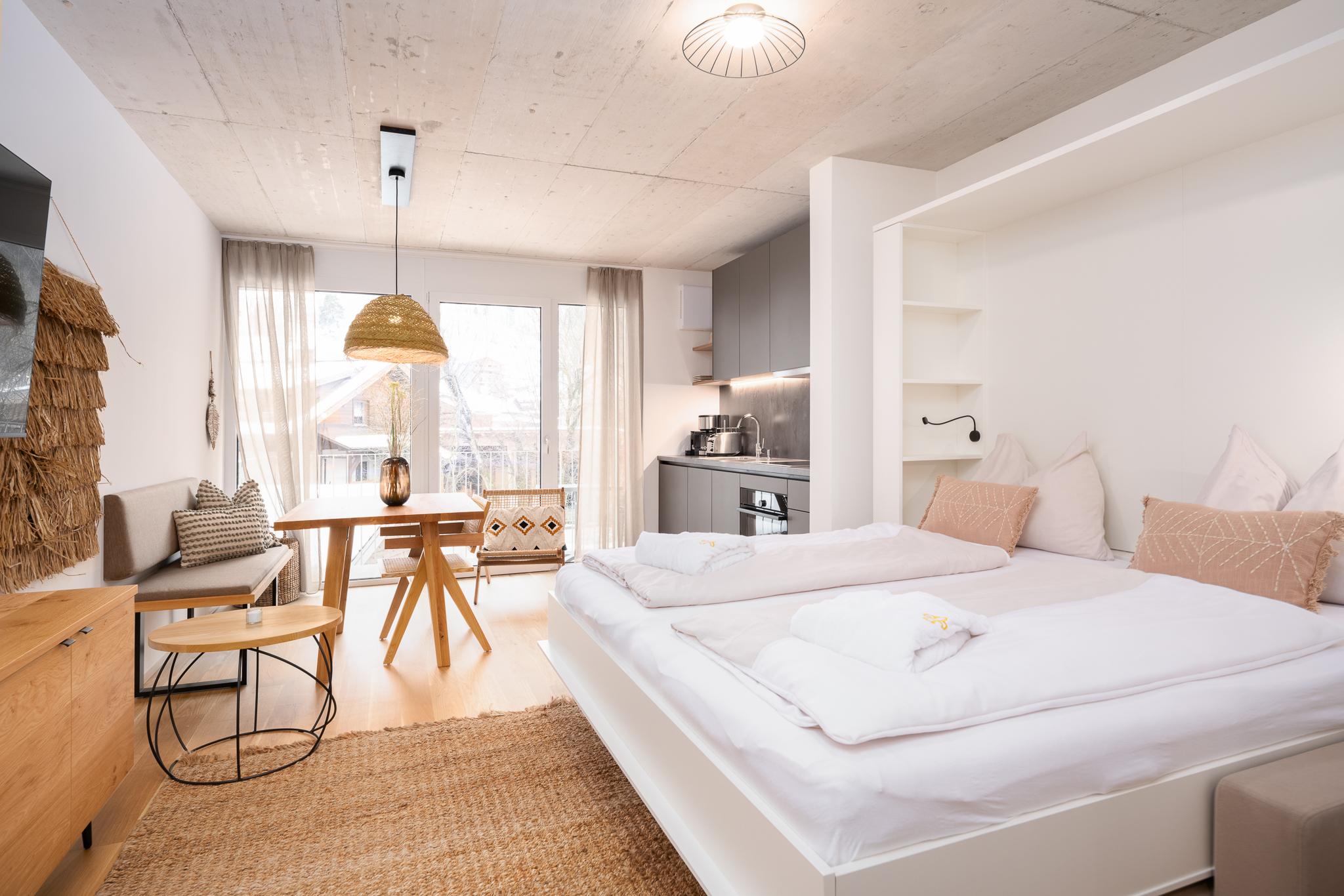 Basecamp Reiteralm 2.07 | Studio with balcony on a higher floor | Sunny side | Right at the Reiteralm valley station | Outdoor sauna, gym & social outdoor garden – Schladming Appartements Maria Gruber GmbH