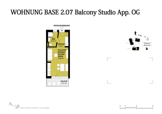 Basecamp Reiteralm 2.07 | Studio Balcony höheres Stockwerk | Sonnenseite | Direkt an der Reiteralm-Talstation | Outdoor-Sauna, Gym & Social Outdoor Garden — Schladming Appartements Maria Gruber GmbH, Schladming (15/15)