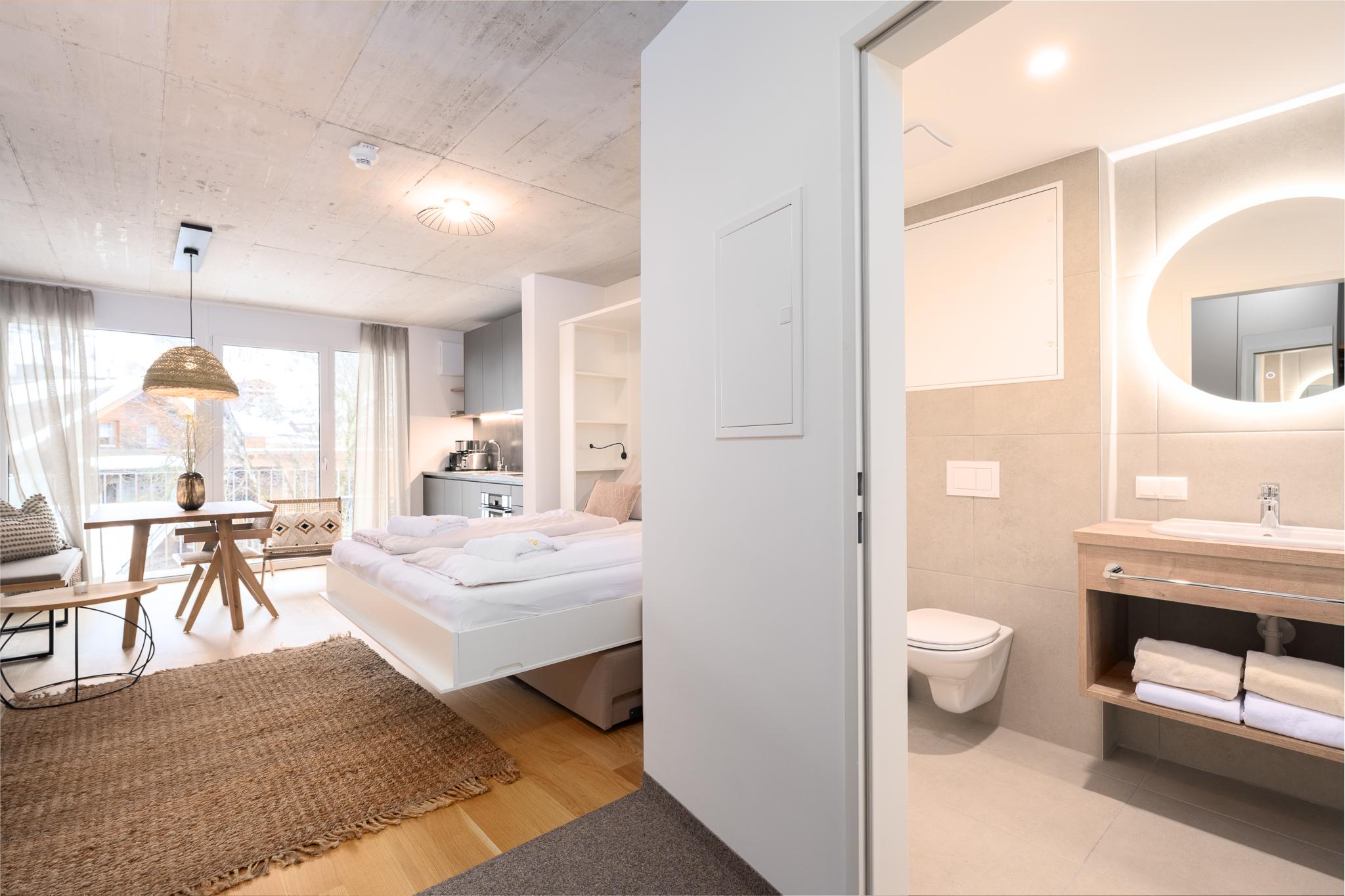 Basecamp Reiteralm 2.07 | Studio with balcony on a higher floor | Sunny side | Right at the Reiteralm valley station | Outdoor sauna, gym & social outdoor garden — Schladming Appartements Maria Gruber GmbH, Schladming (2/15)