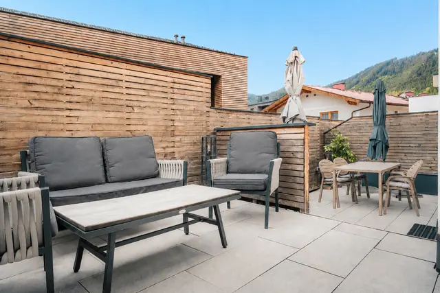 Gustav Top 1 Outdoor Spa | Urban stay with private sauna, fenced terrace, BBQ & Gustav flair — apartment at Schladming Appartements Maria Gruber GmbH, Schladming — photo 2 of 13