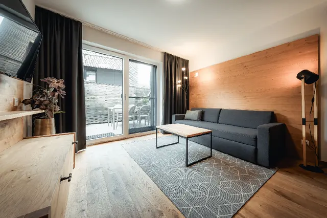 Gustav Top 1 Outdoor Spa | Urban stay with private sauna, fenced terrace, BBQ & Gustav flair — apartment at Schladming Appartements Maria Gruber GmbH, Schladming — photo 3 of 13