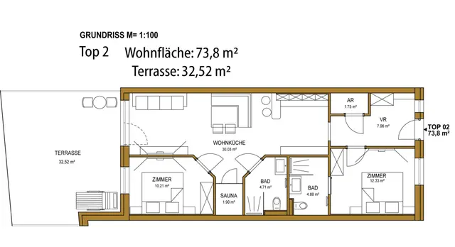 Gustav Top 2 Private Spa | Urbaan verblijf met privésauna, afgesloten terras & Gustav sfeer — Schladming Appartements Maria Gruber GmbH, Schladming (9/10)