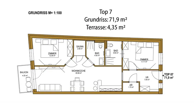 Gustav Top 6+7 Private Spa | Urban Stay mit privater Sauna, Balkon & Hochwurzenblick — Schladming Appartements Maria Gruber GmbH, Schladming (8/10)