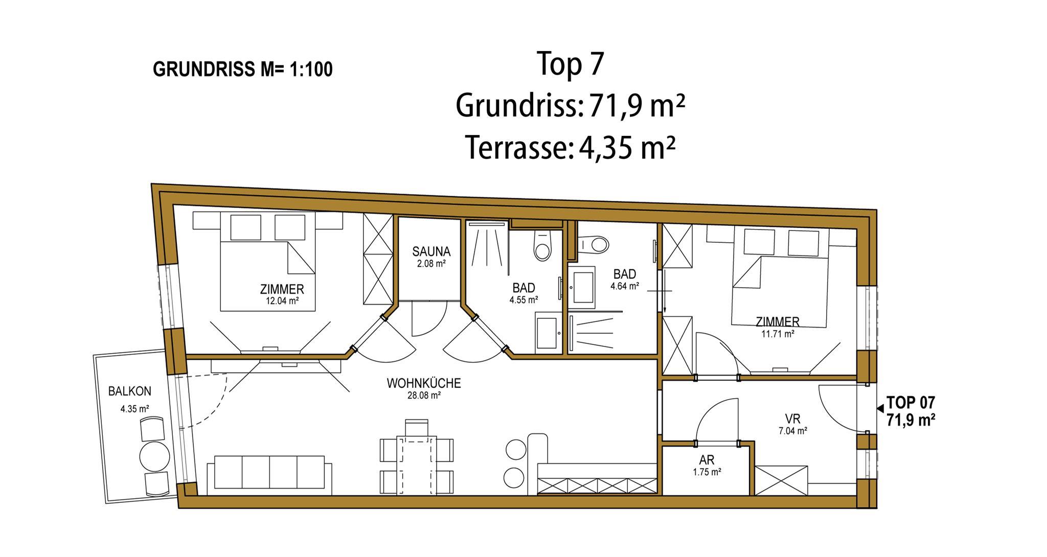 Gustav Top 6+7 Private Spa | Urban stay with private sauna, balcony & scenic Hochwurzen views — apartment at Schladming Appartements Maria Gruber GmbH, Schladming — photo 8 of 10
