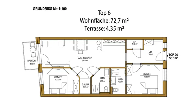 Gustav Top 6+7 Private Spa | Urban Stay mit privater Sauna, Balkon & Hochwurzenblick — Schladming Appartements Maria Gruber GmbH, Schladming (9/10)