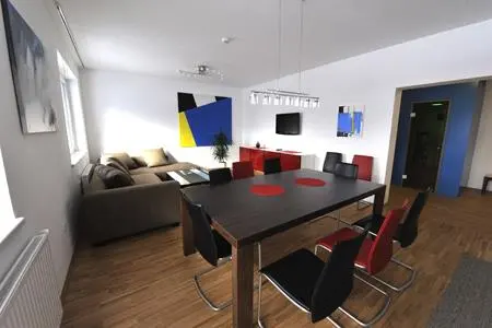 Modern Art Blue XXL | Kunst & Design schuilplaats dicht bij het centrum & Planai West — Schladming Appartements Maria Gruber GmbH, Schladming (2/8)