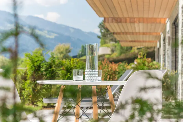 Sun Lodge | 1 bedroom panorama garden apartment with terrace | twin beds | sofa bed | near pool | Indoor pool, garden, relax area, sauna & gym — apartment at Schladming Appartements Maria Gruber GmbH, Schladming — photo 7 of 25
