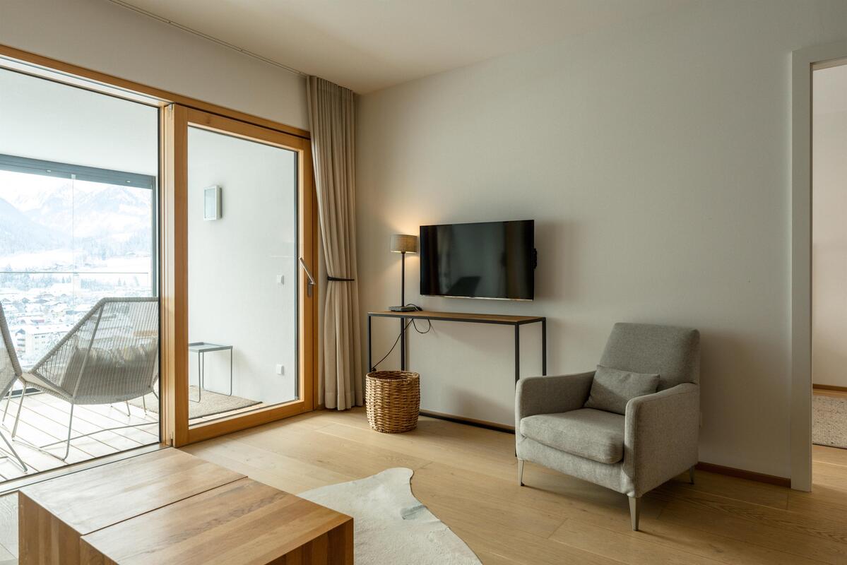 Sun Lodge | 1 bedroom panorama premium apartment with glazed Loggia | sofa bed | dog friendly | Indoor pool, garden, relax area, sauna & gym — apartment at Schladming Appartements Maria Gruber GmbH, Schladming — photo 10 of 26