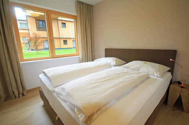 Sun Lodge | 2 bedroom panorama apartment with Loggia | twin beds | sofa bed | dog friendly | Indoor pool, garden, relax area, sauna & gym — apartment at Schladming Appartements Maria Gruber GmbH, Schladming — photo 10 of 25