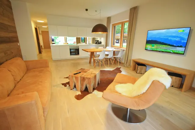 Sun Lodge | 2 bedroom panorama apartment with Loggia | twin beds | sofa bed | dog friendly | Indoor pool, garden, relax area, sauna & gym — apartment at Schladming Appartements Maria Gruber GmbH, Schladming — photo 8 of 25