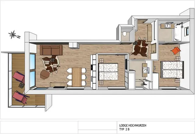 Sun Lodge | 2 bedroom panorama apartment with large corner Loggia | twin beds | sofa bed | Indoor pool, garden, relax area, sauna & gym — apartment at Schladming Appartements Maria Gruber GmbH, Schladming — photo 25 of 25