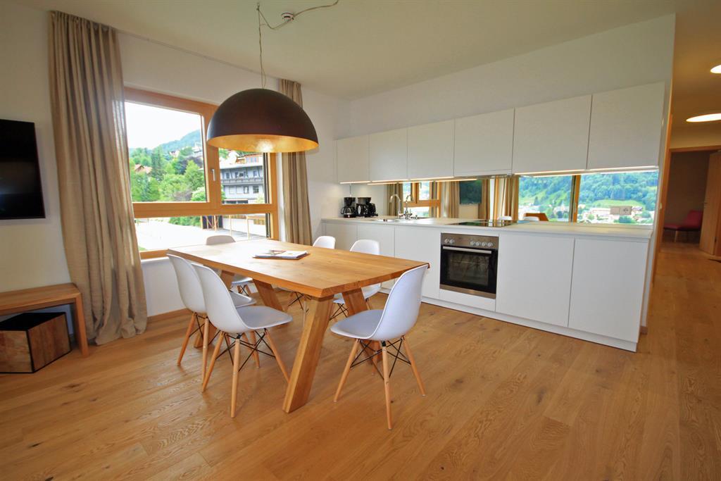 Sun Lodge | 2 bedroom panorama apartment with large corner Loggia | sunset view | twin beds | sofa bed | higher floor | dog friendly | Indoor pool, garden, relax area, sauna & gym — apartment at Schladming Appartements Maria Gruber GmbH, Schladming — photo 10 of 30