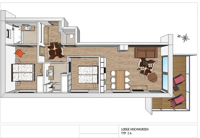 Sun Lodge | 2 bedroom panorama apartment with large corner Loggia | sunset view | twin beds | sofa bed | higher floor | dog friendly | Indoor pool, garden, relax area, sauna & gym — apartment at Schladming Appartements Maria Gruber GmbH, Schladming — photo 30 of 30