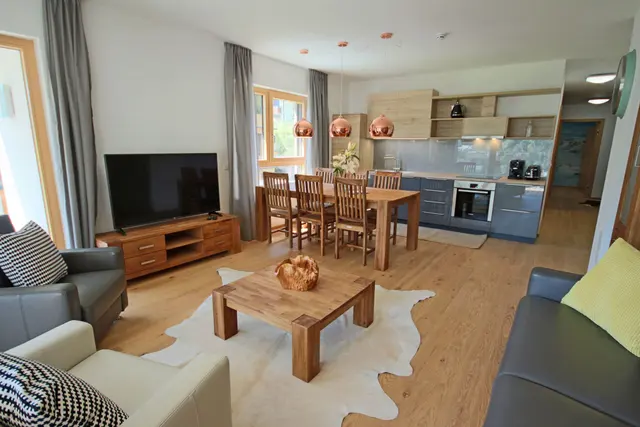 Sun Lodge | 2 bedroom panorma apartment with large corner Loggia | sofa bed | Indoor pool, garden, relax area, sauna & gym — apartment at Schladming Appartements Maria Gruber GmbH, Schladming — photo 6 of 28