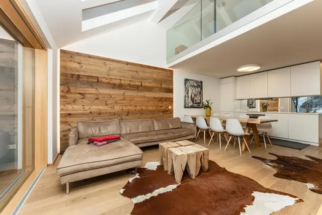 Sun Lodge | 3 bedroom panorma Penthousse apartment with gallery | terrace | sofa bed | sunset view | Ceiling Cooling | Indoor pool, garden, relax area, sauna & gym — Schladming Appartements Maria Gruber GmbH, Schladming (22/43)
