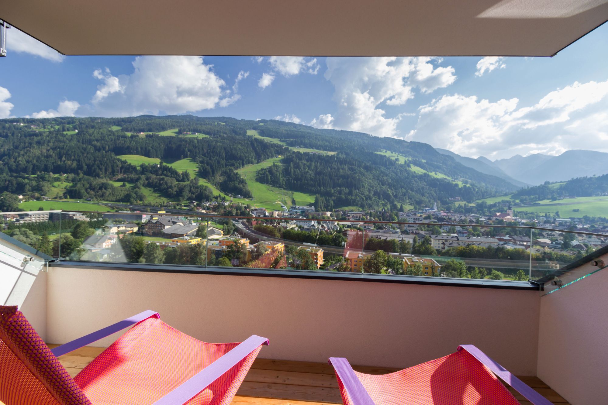 Sun Lodge | 3 bedroom panorma Penthousse apartment with gallery | terrace | sofa bed | sunset view | Ceiling Cooling | Indoor pool, garden, relax area, sauna & gym — apartment at Schladming Appartements Maria Gruber GmbH, Schladming — photo 8 of 43