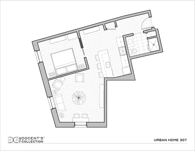 One Bedroom Corner Loft — apartment at The Docents Collection, Portland — photo 5 of 5