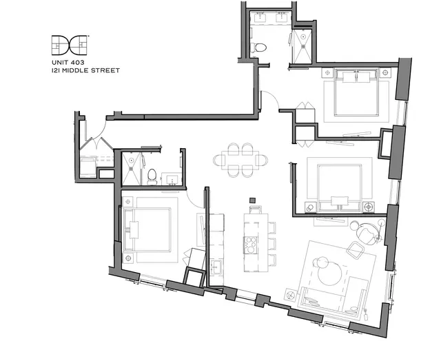 Three Bedroom Loft with City Views — apartment at The Docents Collection, Portland — photo 9 of 9