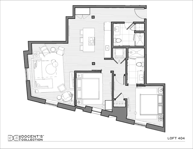 Two Bedroom Loft with Washer and Dryer — apartment at The Docents Collection, Portland — photo 8 of 8