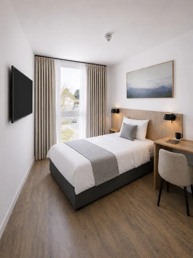 Business Single Room | Middle floor – Tower Hotel Frankfurt