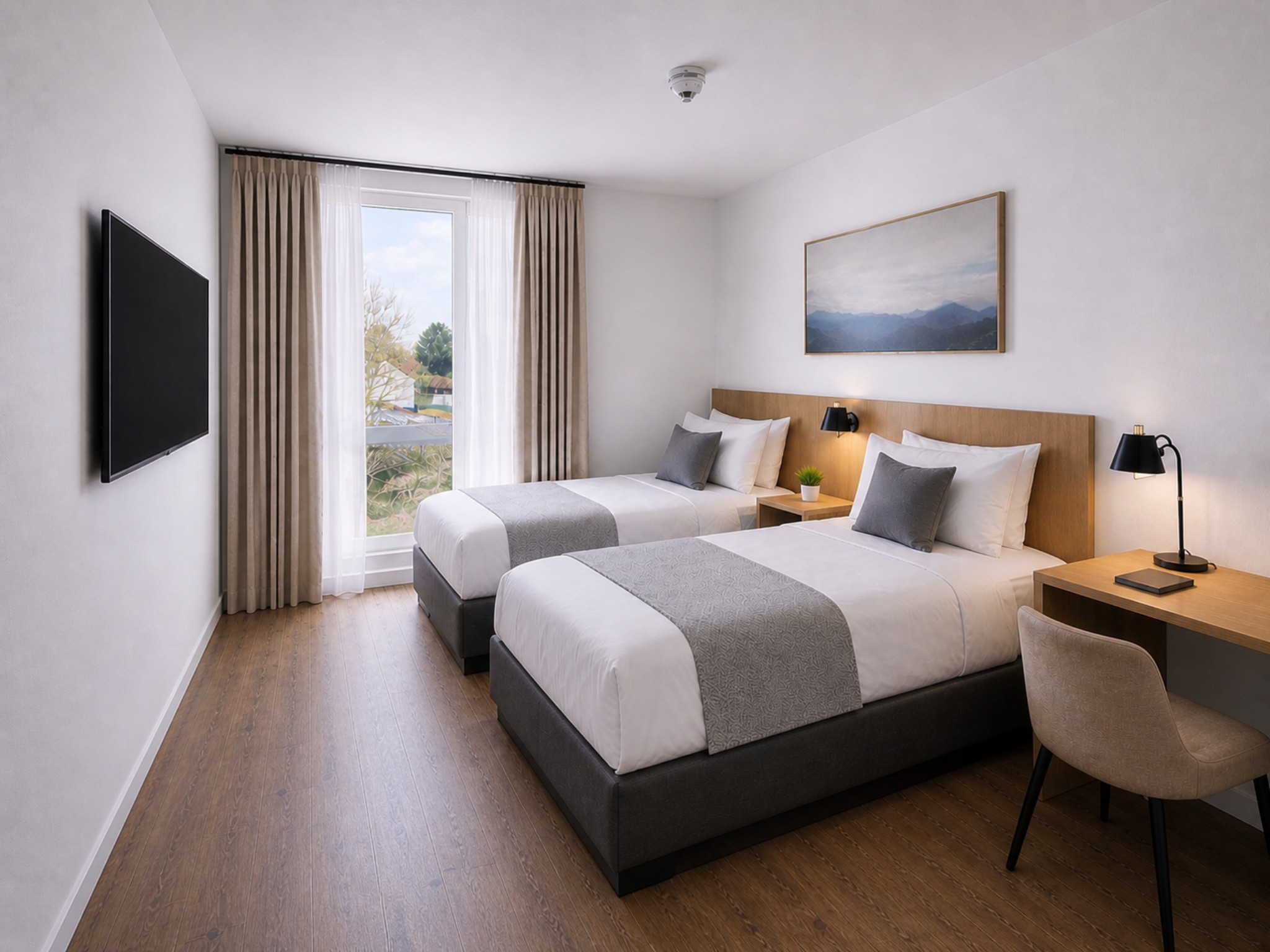 Twin Room | Extra quiet – Tower Hotel Frankfurt