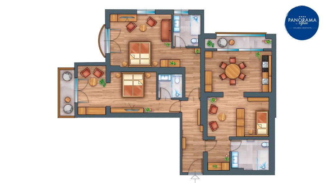 2 Bedroom Apartment XXL — accommodation at Wellness Aparthotel Panorama Alpin und Pitztal Living, Jerzens im Pitztal — photo 3 of 12