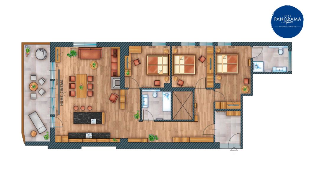 3 Schlafzimmer Apartment XXL | Große Terrasse — Wellness Aparthotel Panorama Alpin und Pitztal Living, Jerzens im Pitztal (14/14)