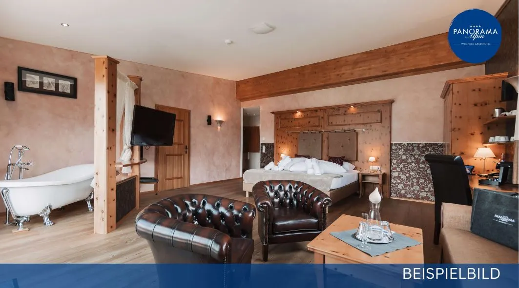 Exclusive studio with a private sauna, freestanding bath and terrace with mountain views – Wellness Aparthotel Panorama Alpin und Pitztal Living Jerzens im Pitztal