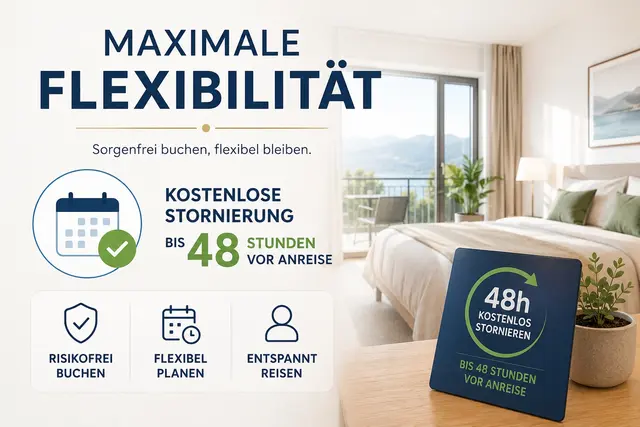 Stay flexible | Cancellation free until 48 hours before arrival – Wellness Aparthotel Panorama Alpin und Pitztal Living